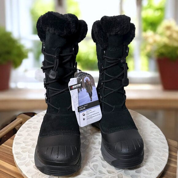Baffin Chloe Waterproof Winter Snow Boots Black Women’s 7 Tundra Rated -40°F - Picture 4 of 14